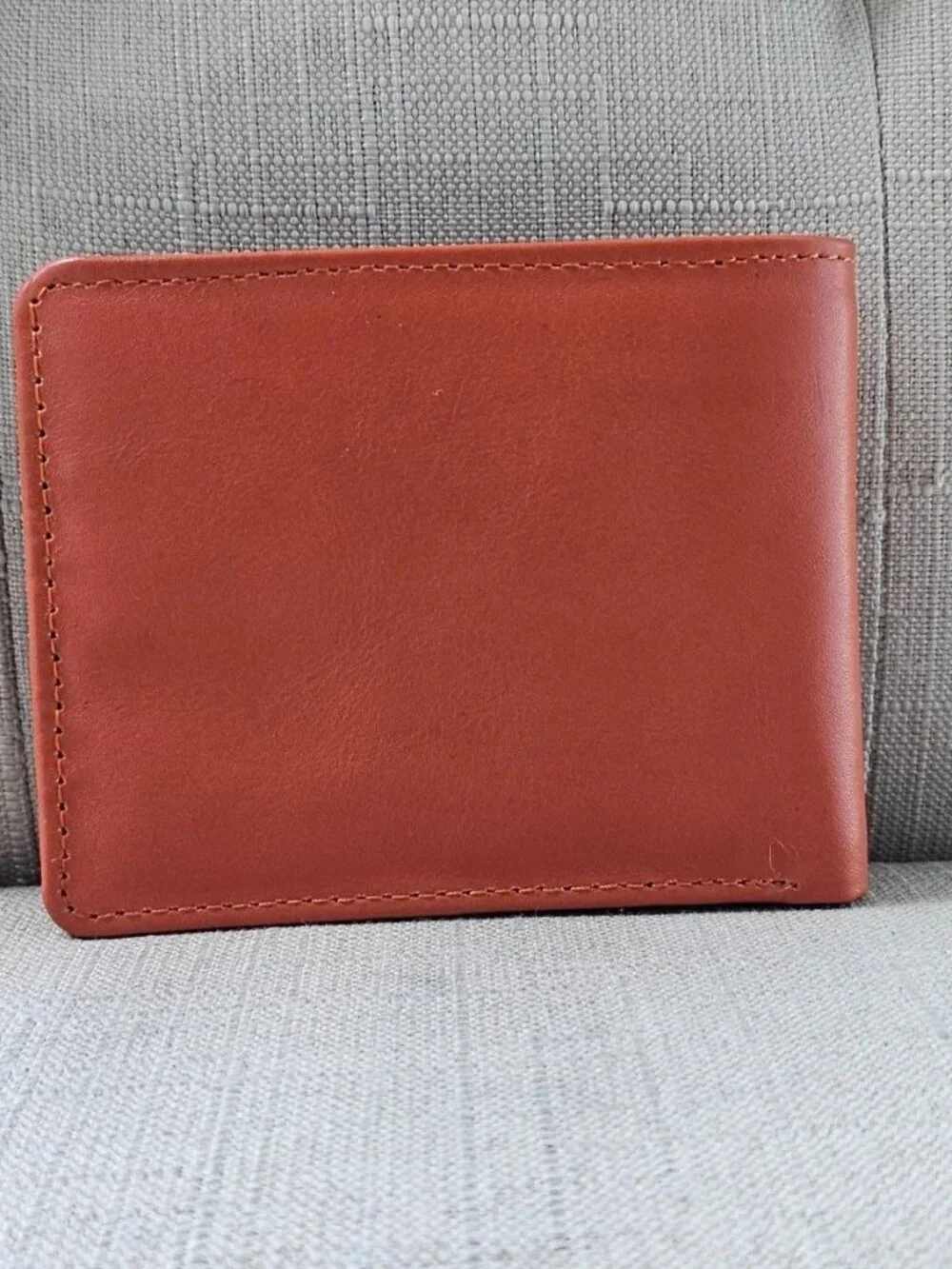 Orange Wallet Handmade Billfold Genuine Leather Billfold Card Holder Purse New